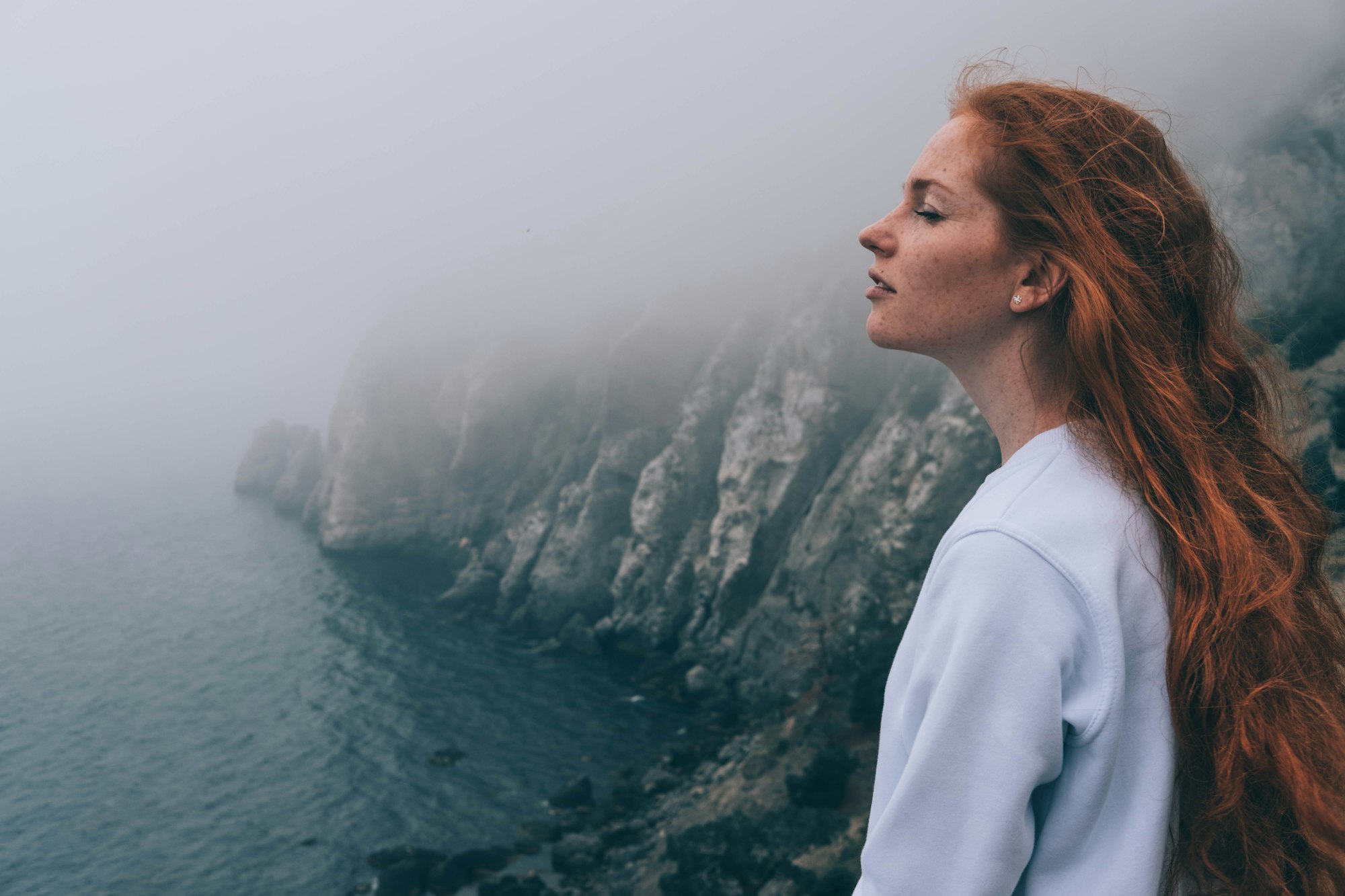 beautiful girl in the morning on the beach