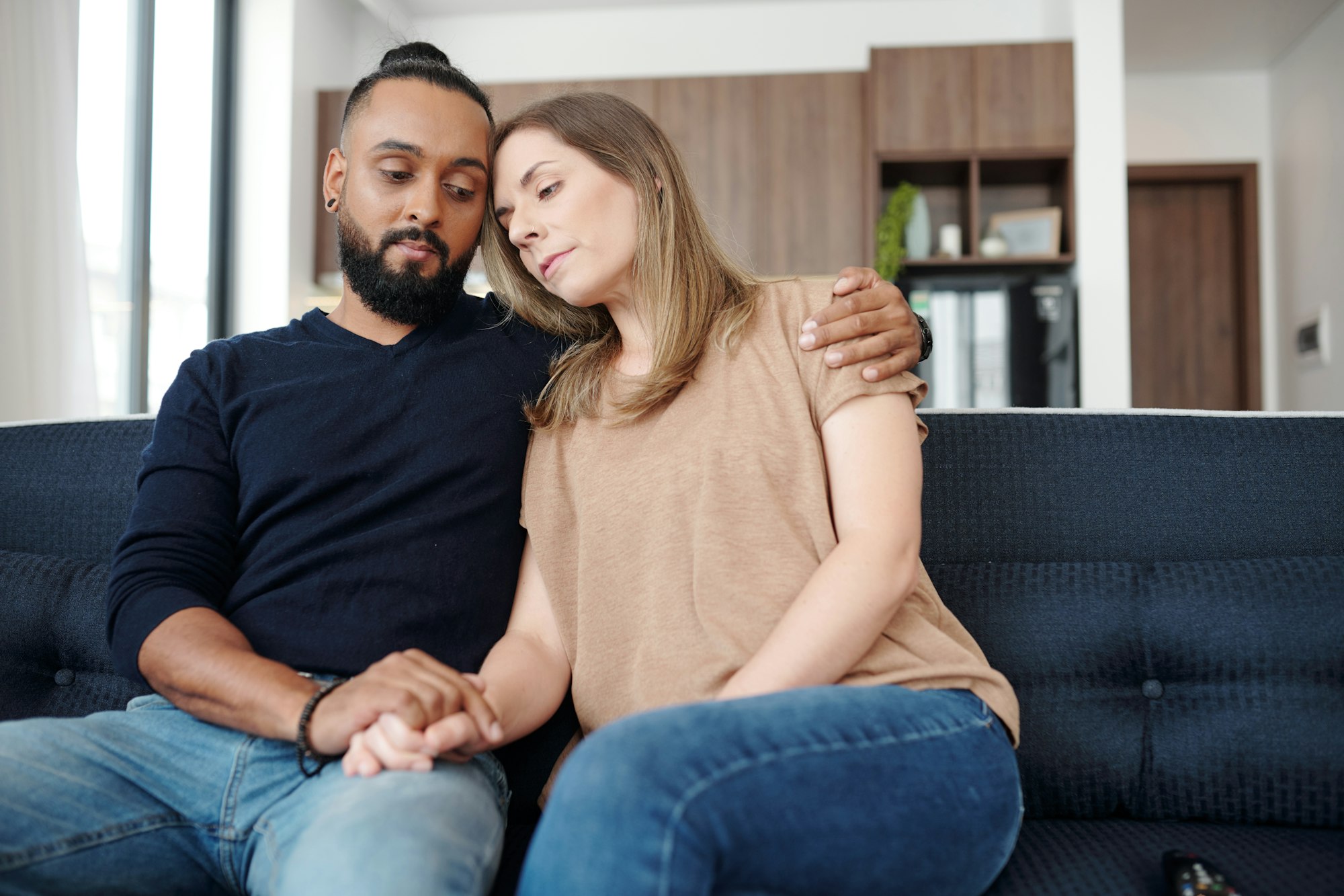 Couple suffering from loss