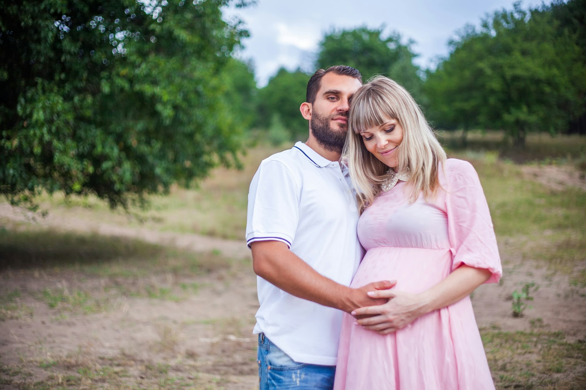 man and woman waiting for the birth of a child