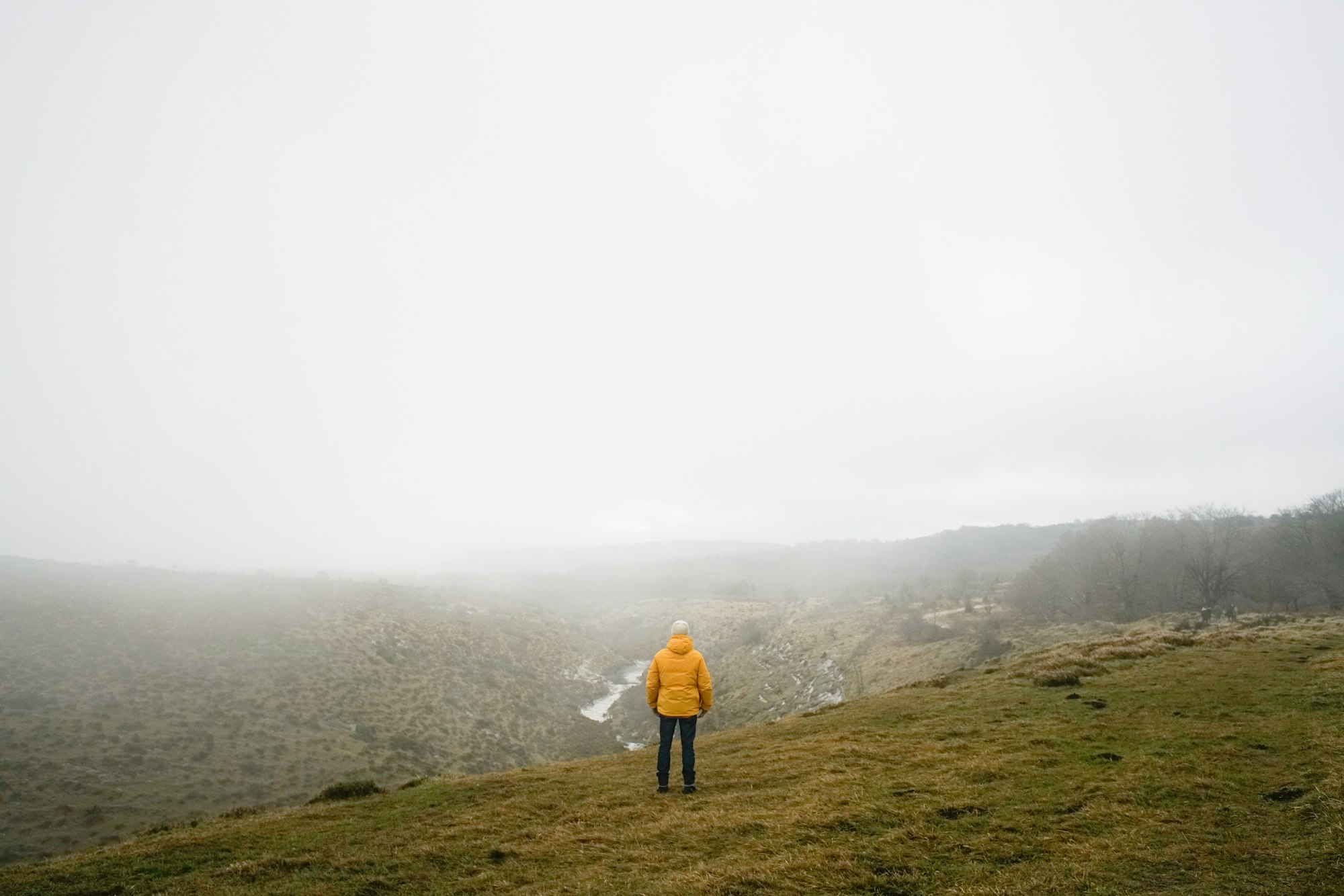 Man standing on hill